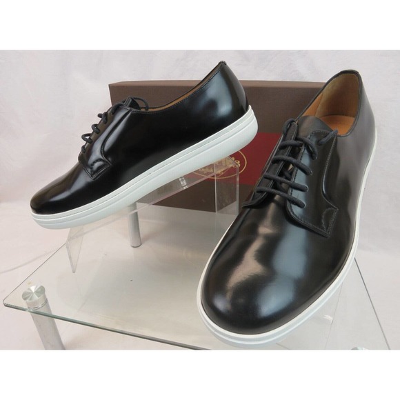 CHURCH\'S BY PRADA PADFIELD BLACK POLISHED LEATHER DERBY OXFORDS 10 US 11 main image 9